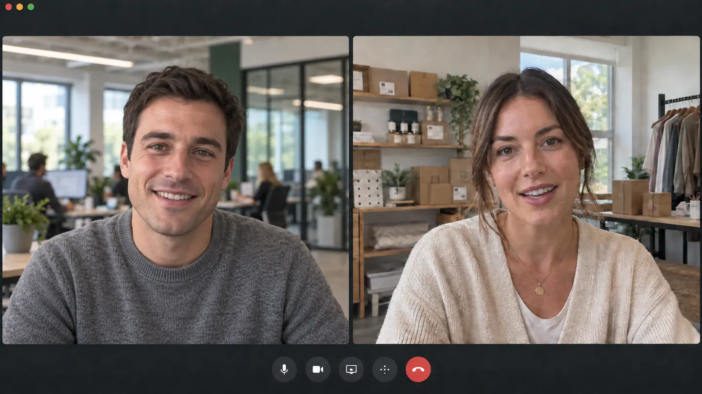 Un membro del team Nummbas assiste il titolare di un'attività di e-commerce durante una chiamata di onboarding.